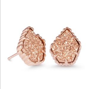 Kendra Scott Tessa Stud Eartings Rose Gold Drusy